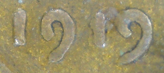 1919-Penny---2-Different-Number-9's