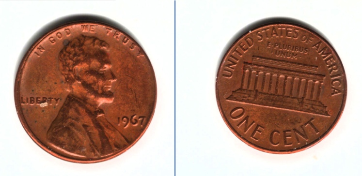 1967-Penny---Bust-Close-To-Rim...?