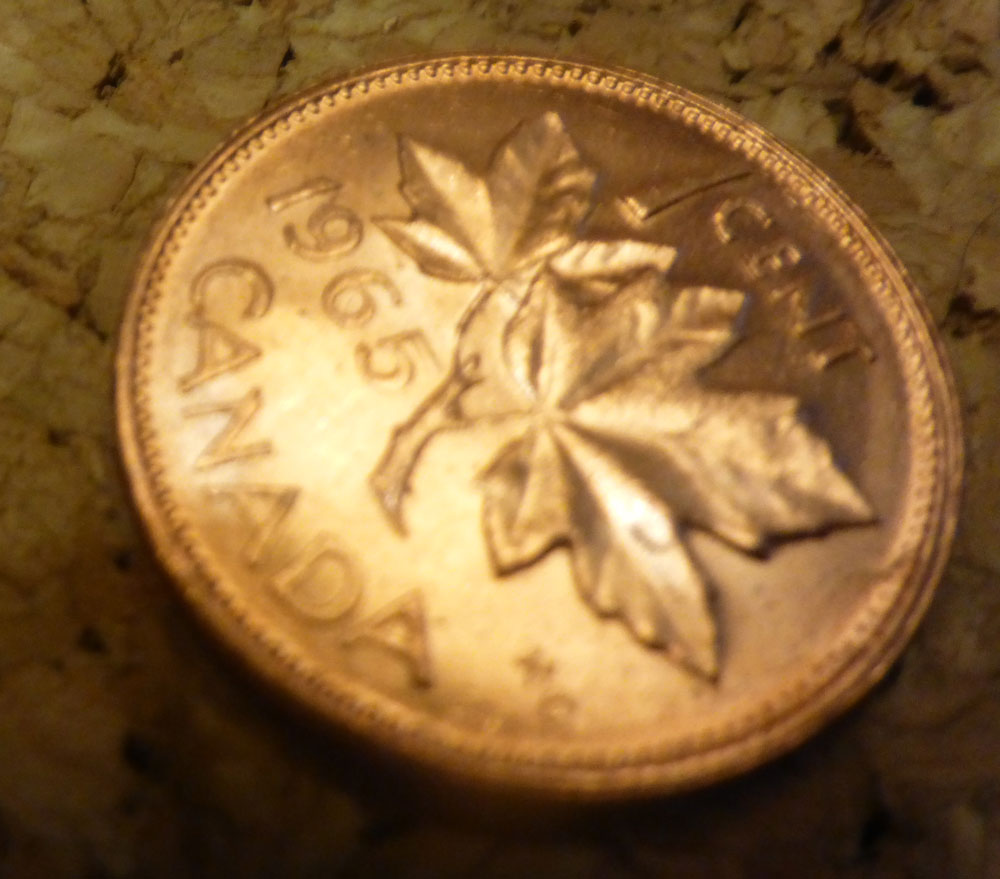 Canadian-Mint-Bag-Of--1-Cent-Coins-From-1965?