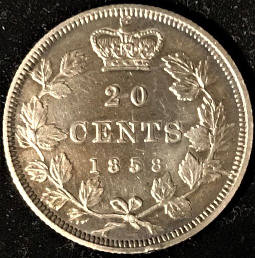 1858--Canada-20-Cent-Grade