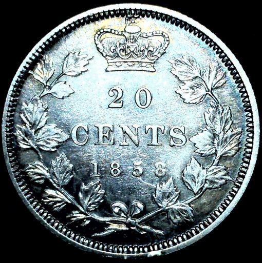 1858--Canada-20-Cent-Grade
