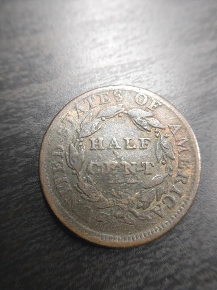 1809/Inverted-9-Half-Cent:-Damage-Or-Multi-Struck?-Or-Both?