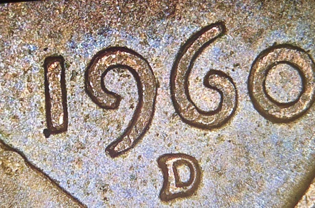 1960-D-Lincoln-Penny�bie-Chip-&-Possible-Obverse-Die-Clashing