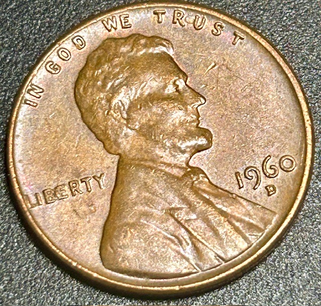 1960-D-Lincoln-Penny�bie-Chip-&-Possible-Obverse-Die-Clashing