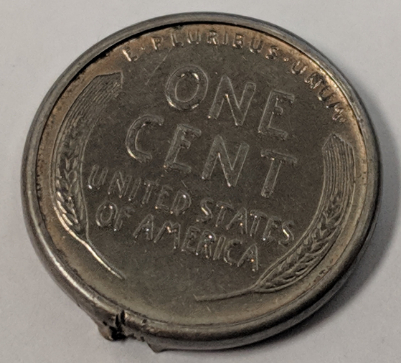 1951-Silver?-Wheat-Penny-With-Weird-Bordering-Ring