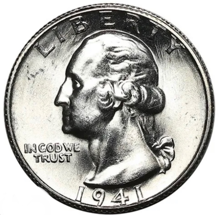 1941-S-Washington-Quarter-With-Heavily-Polished-Clashed-Dies