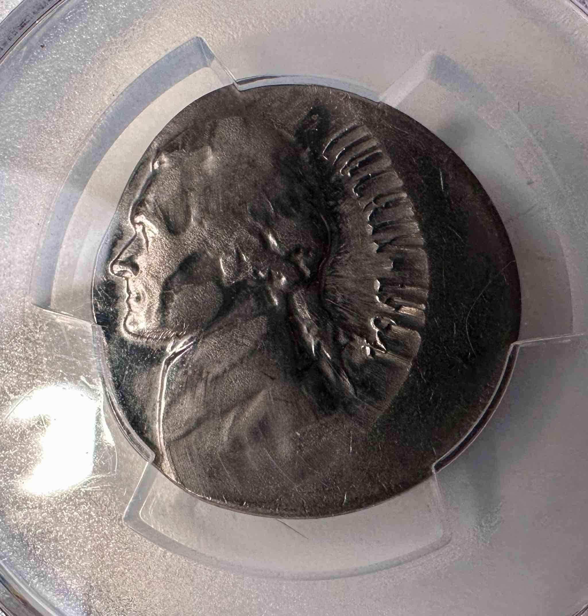 1964-Jefferson-Nickel-Crazy-Looking-Off-Center-Strike.