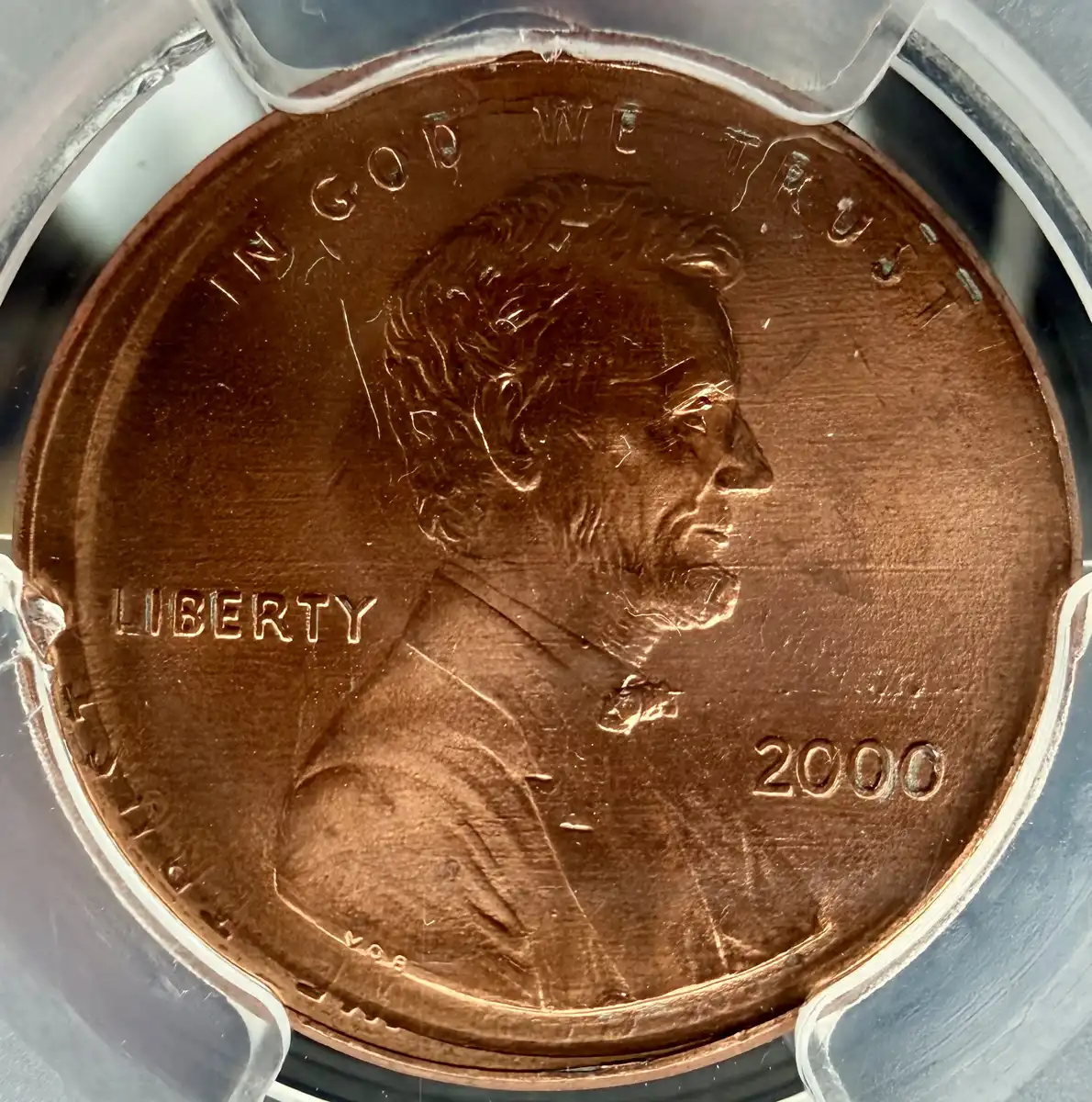 2000-P-LMC-With-Mad-Obverse-&-Double-Struck-In-Collar-PCGS-MS-65RD