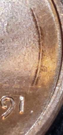 1991-Lincoln-Cent-W/-Multiple-Errors?