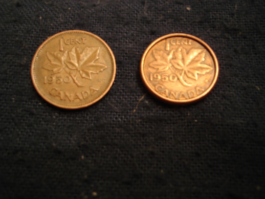 1950-Canadian-Penny----Smaller-Than-Normal