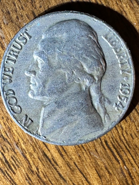1954-S-Jefferson-Issues-Between-Rim-And-Letter