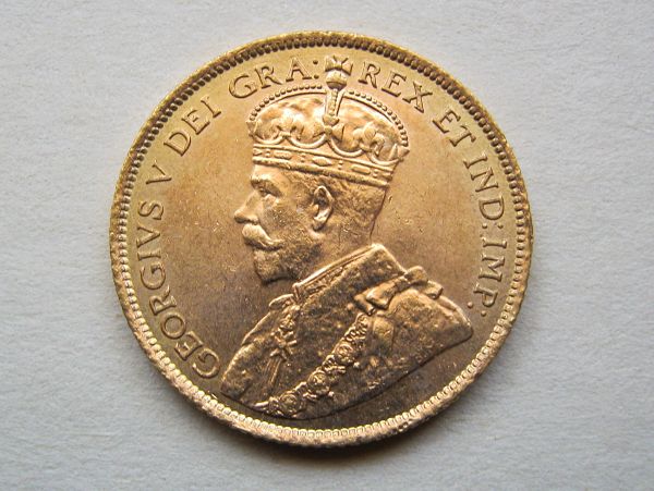 1914-Canada-5-Dollar-Gold,-Please-Grade.