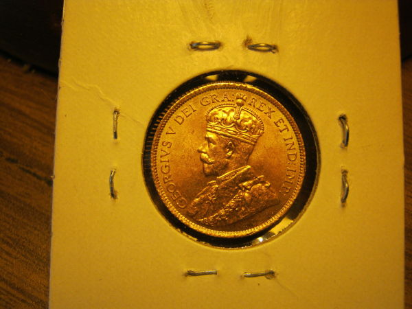 1914-Canada-5-Dollar-Gold,-Please-Grade.