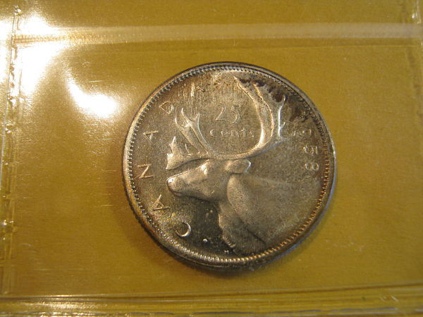 1954---10-Cents-&-1958---25-Cents-And-Dollar