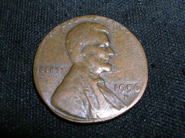 1956-Lincoln-Cent---No-Rim
