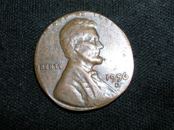 1956-Lincoln-Cent---No-Rim