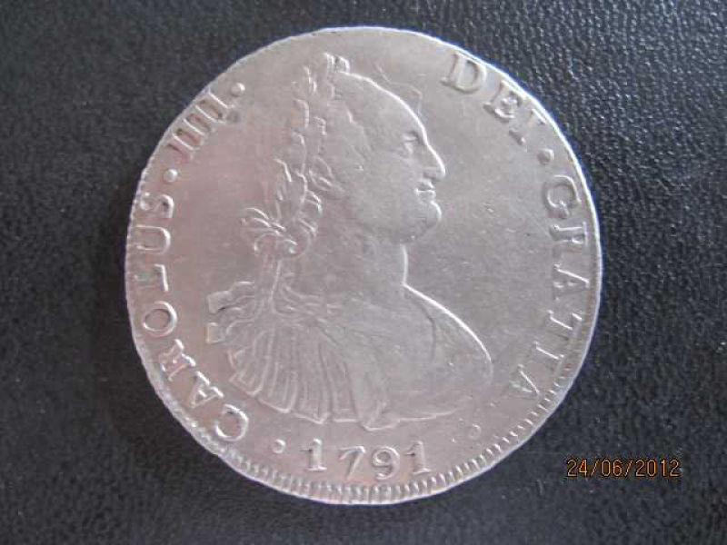 Spanish/Bolivian-8-Reales-1791-Carolus-IIIi