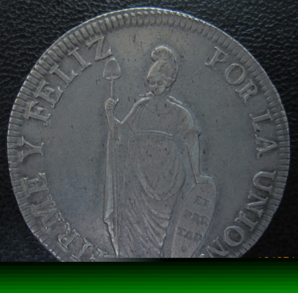 Spain-Philippines-8-Reales-F7-O-C/M-On-Peru-8-Reales-1833