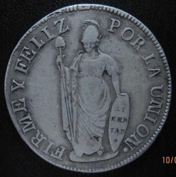 Spain-Philippines-8-Reales-F7-O-C/M-On-Peru-8-Reales-1833