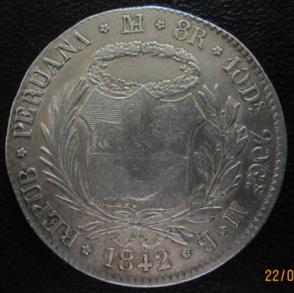 Inscriptions-10-Decimons-And-20-Grammons-On-Old-8-Reales