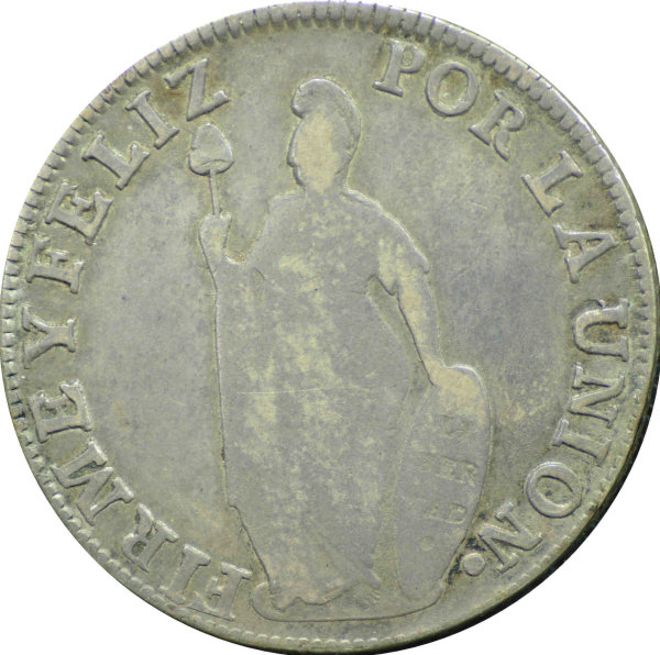 Spain-Philippines-8-Reales-F7-O-C/M-On-Peru-8-Reales-1833