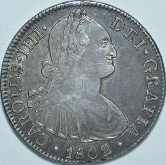 1802-Mexico-8-Reales---Genuine-Or-Boston-Type