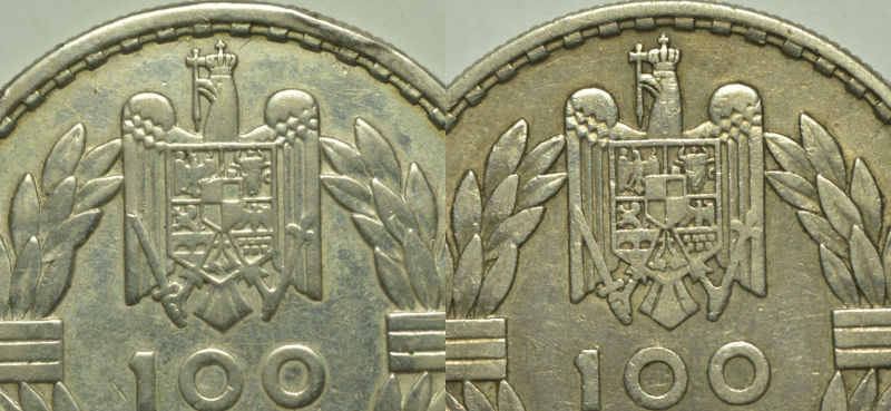 Two-Interesting-1932-Romania-100-Lei-Silver-Coins