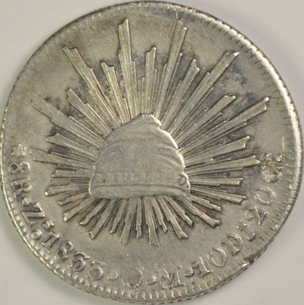 8-Reales-1835-Zacatecas-Overweight:-27,81g