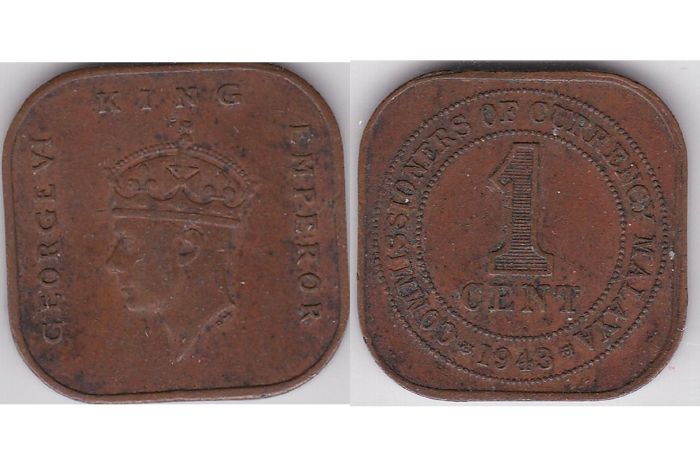 History-About-Two-Malaya-Bronze-Cents-1943-And-1945