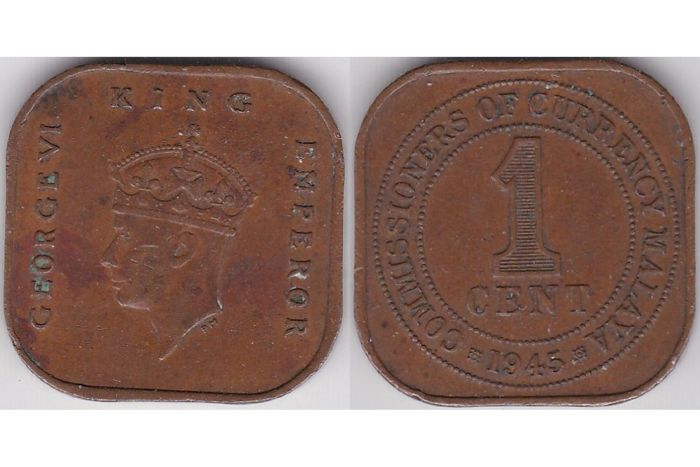 History-About-Two-Malaya-Bronze-Cents-1943-And-1945