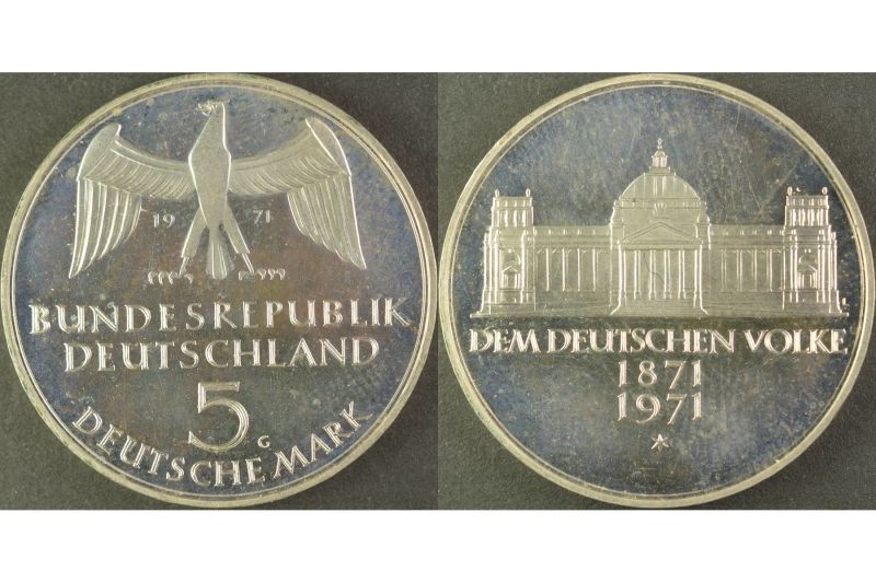 Two-German-5-Marks-1971---East-And-West