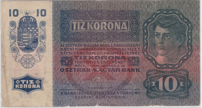 2-Austrian-Hungary-Notes,-One-With-Overprint