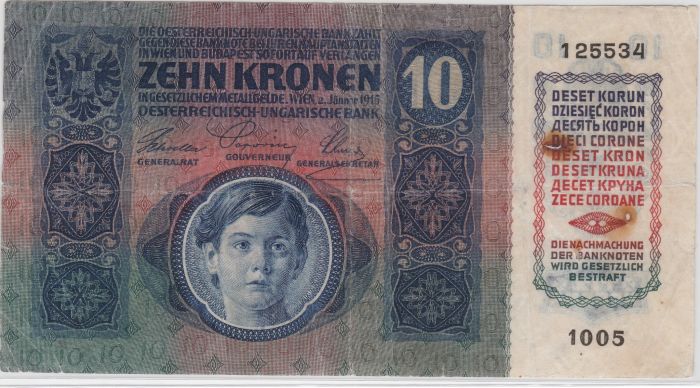 2-Austrian-Hungary-Notes,-One-With-Overprint