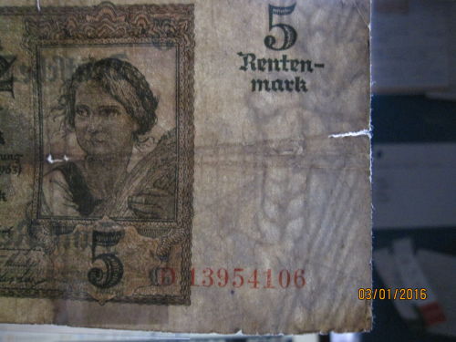 Two-Rentenmark-Notes-With-Different-Watermarks