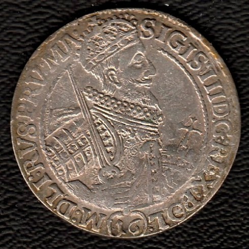 Poland-1/4-ThalerOrt-1621-Variety
