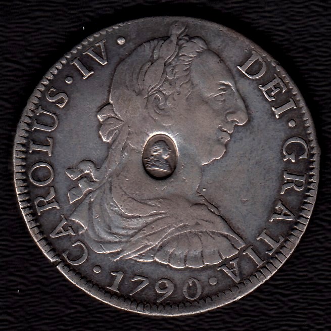 George-III-Counterstamp-On-Mexico-8-Reales-1790