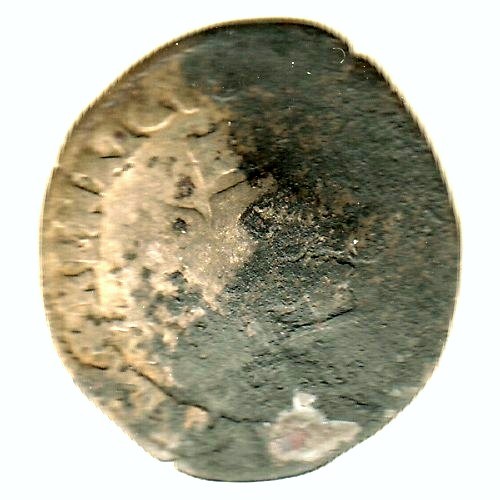 Old-1594-French-Coin-With-1640-C/S--For-Colonal-Use