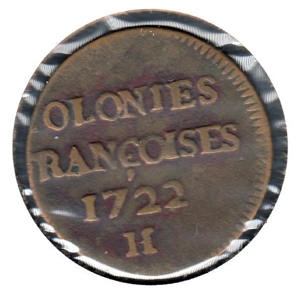 French-American-Colonial-Copper-9--Deniers-1722-H