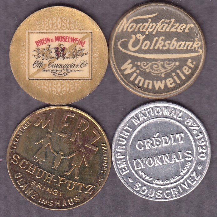 European-Encased-Postage-Tokens