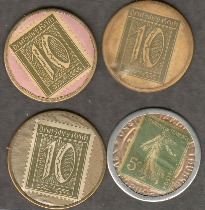 European-Encased-Postage-Tokens