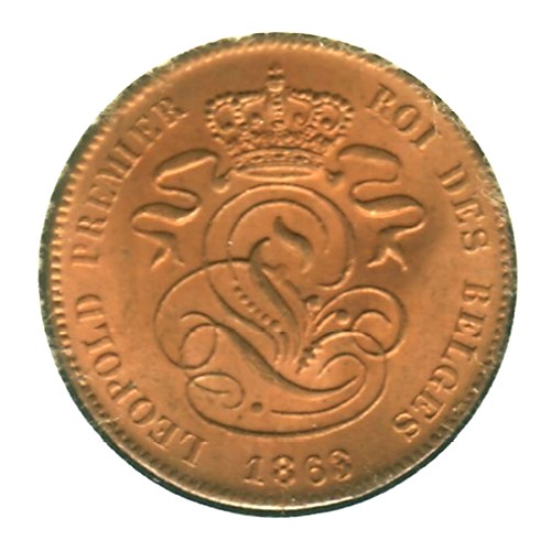 Belgium-2-Centimes-1863fr