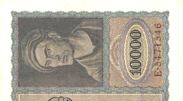 1922-Germany-10,000-Mark-Notes---Different-Sizes