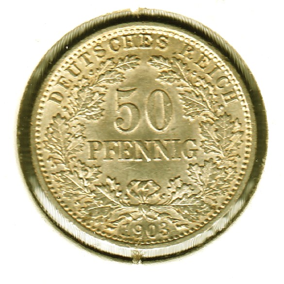 German-50-Pfennig-1903-For-Grading