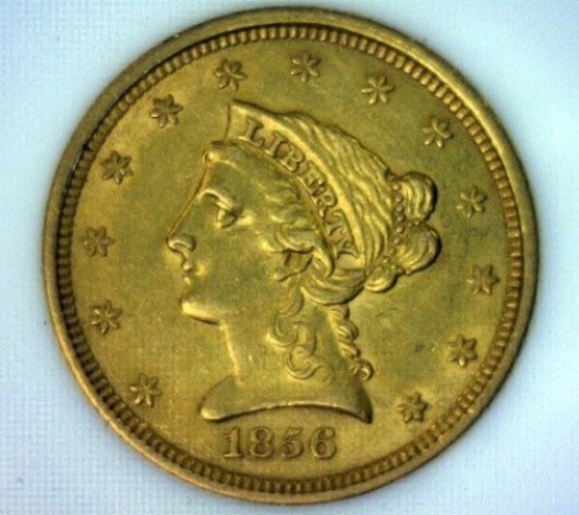 1856-$2.5-Gold