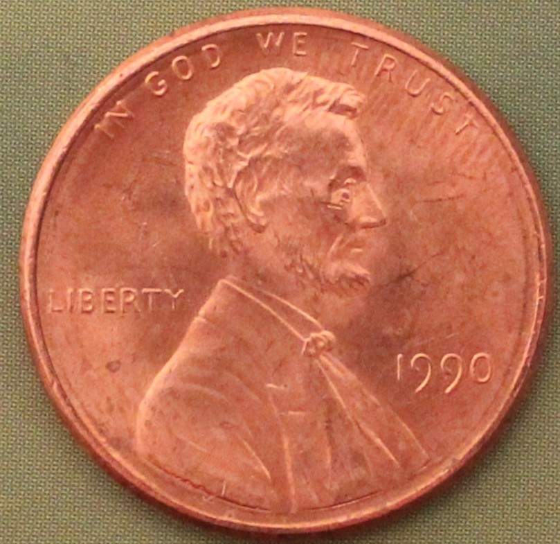 1990-Lincoln-Cent-With-Possible-