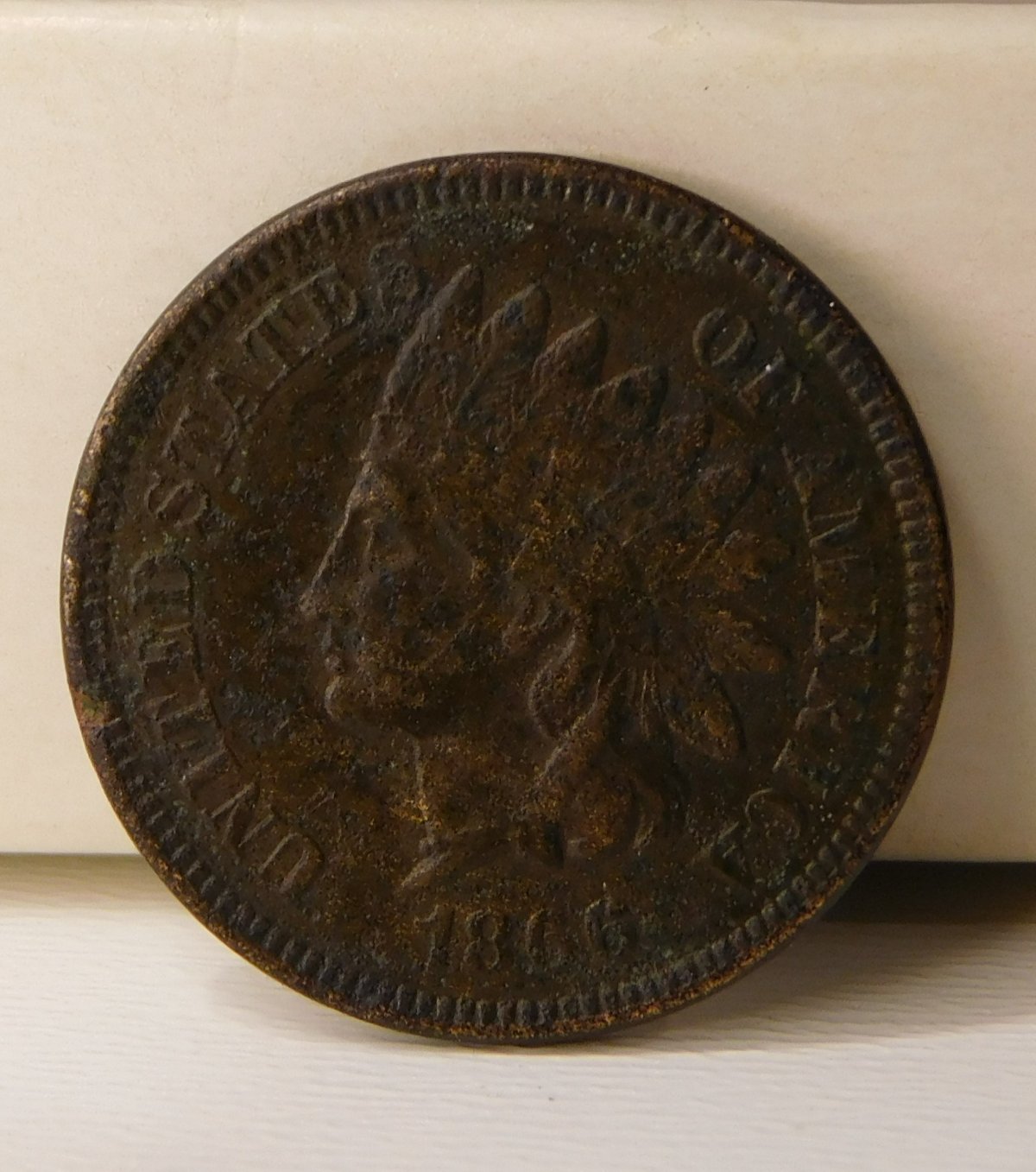 1866-Indian-Cent-1885-Liberty-Nickel,-Corroded