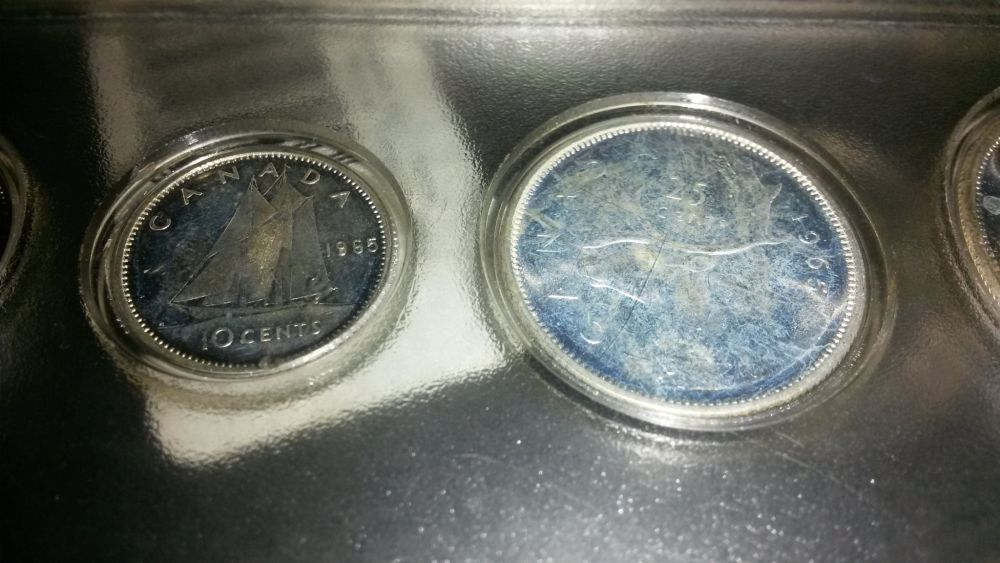 Sliver-Coins,-Toning-Or-Dirty