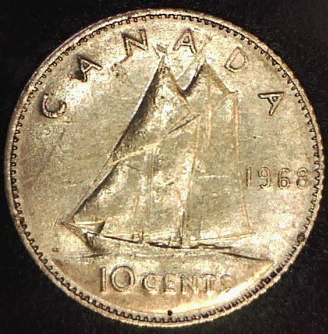 Ottawa-1968-Canadian-Dime-Error