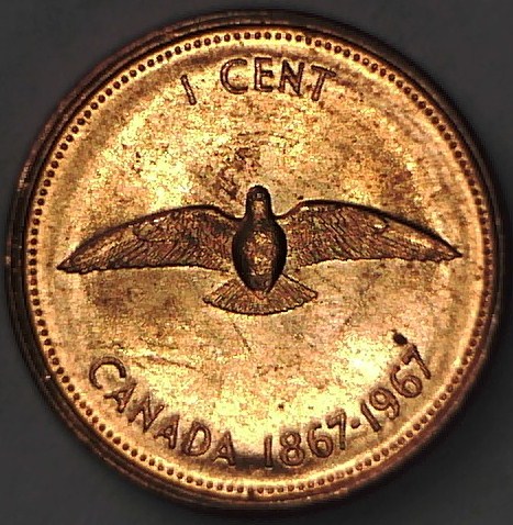 1967-Canadian-Cent--Double-Date