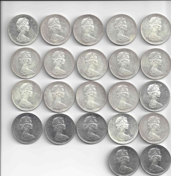 Collection-Of-1966-Canadian-Silver-Dollars...